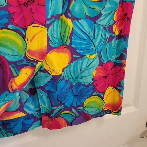 Vintage Retro-Print Vibrant Colourful Jaeger Set - Skirt and Blouse Set - Floral - Picture 10 of 15